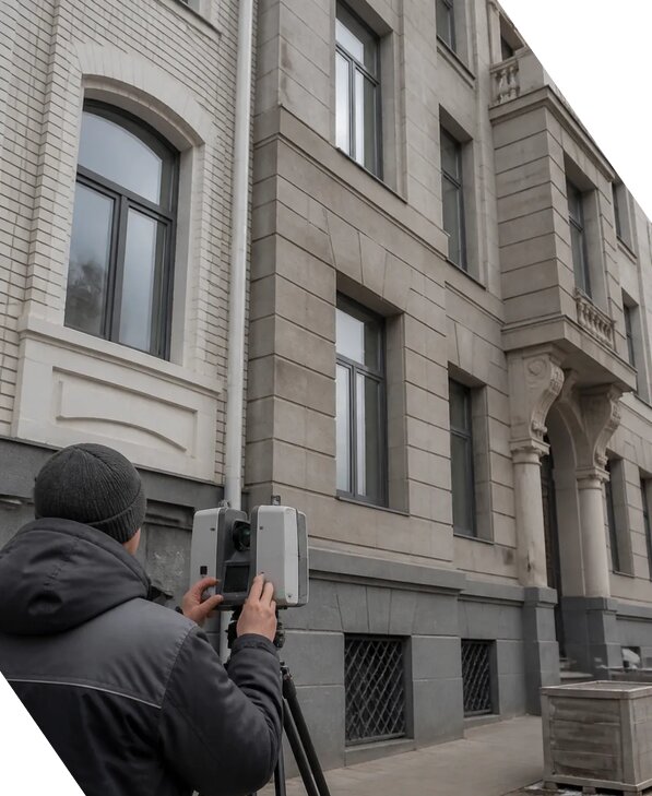 Лазерное сканирование фасадов зданий для обследования в Невинномысске